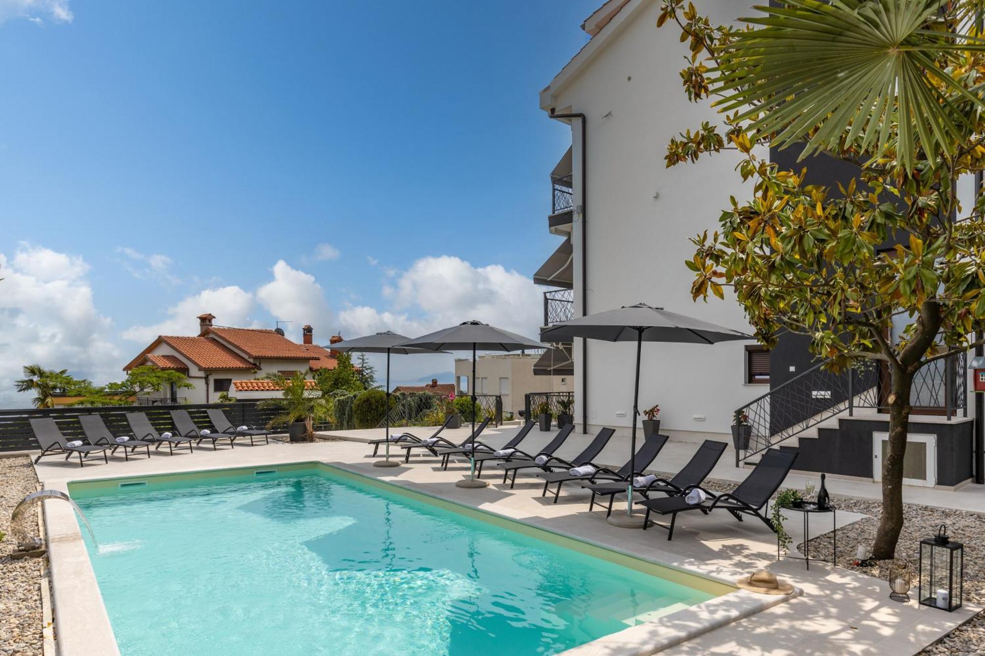 Villa Adriatic, Apartment Rebecca With Heated Swimming Pool, Sew View, Childrens Playground Icici Bagian luar foto